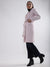 Elle Women Pink Solid Collar Overcoat