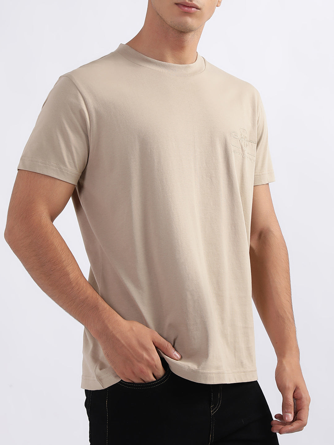 Gant Beige Regular Fit T-Shirt