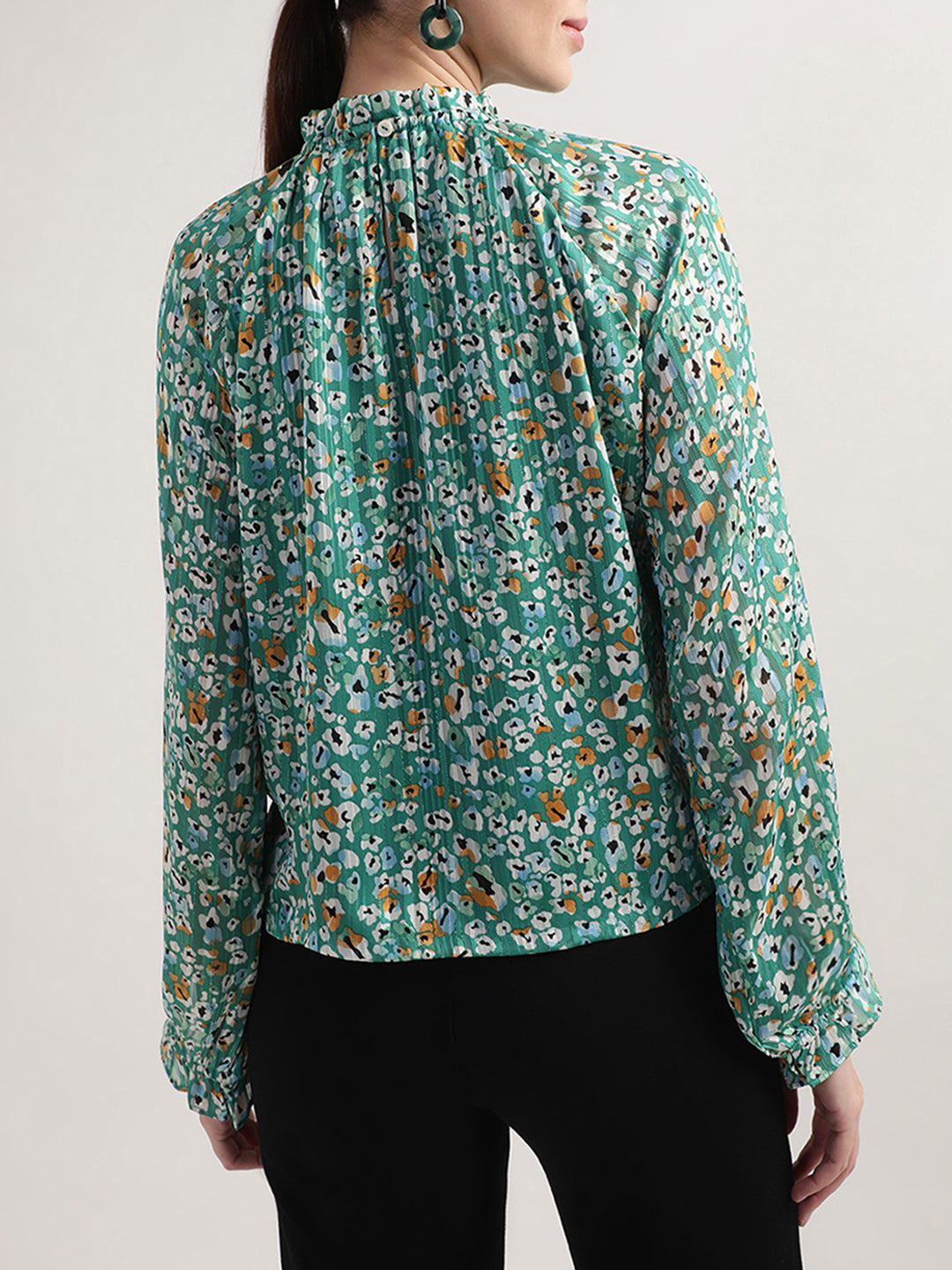 Centre Stage Women Green Printed Top
