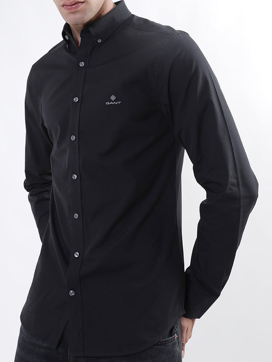 Gant Black Pinpoint Oxford Slim Fit Shirt