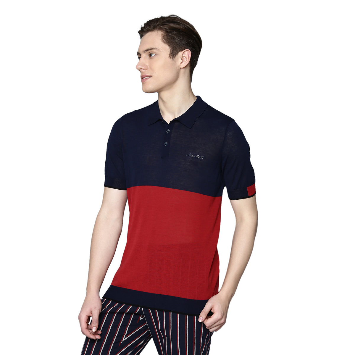 Antony Morato Men Red Solid Round Neck Sweater