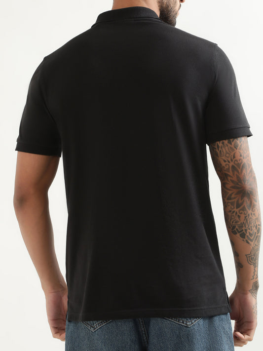 Gant Black Logo Regular Fit Polo T-Shirt