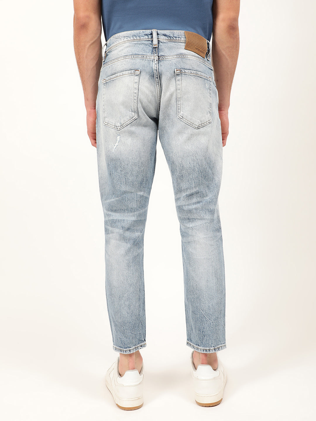Antony Morato Men Blue Slim Fit Mildly Distressed Heavy Fade Jeans