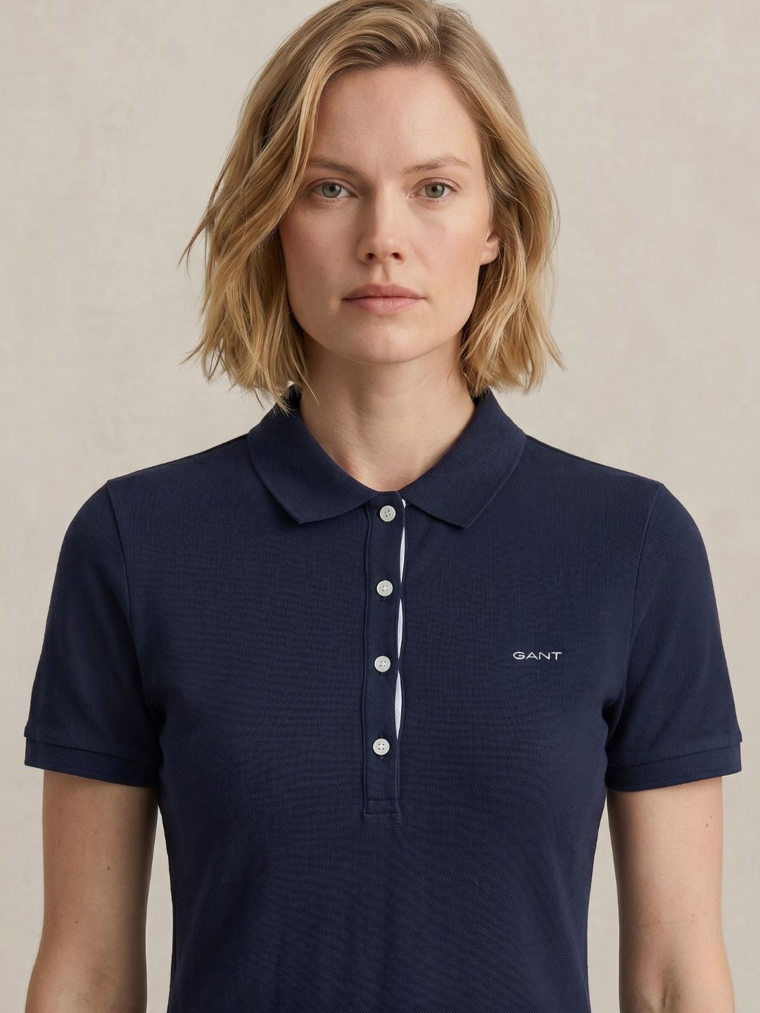 Gant Women Navy Blue Solid Stretchable Slim Fit Dress