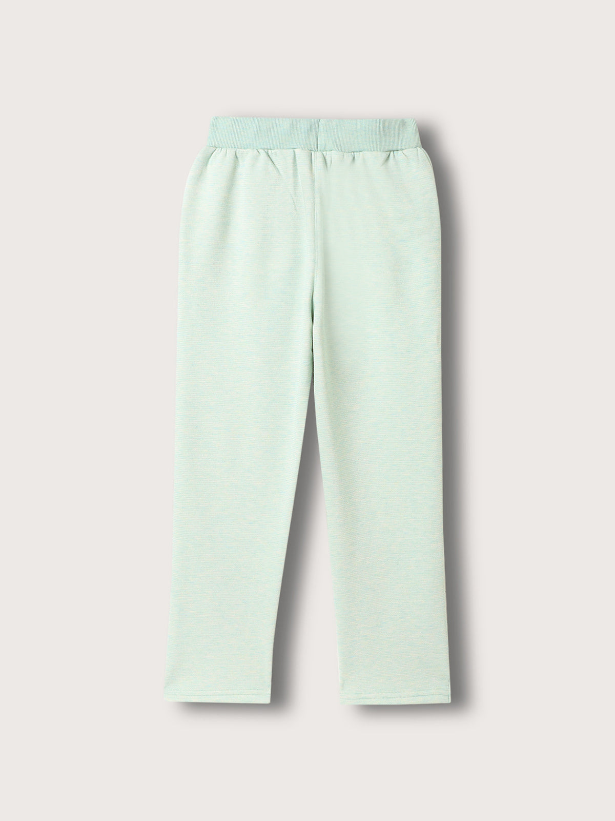 Elle Kids Girls Green Solid Straight Fit Sweatpant