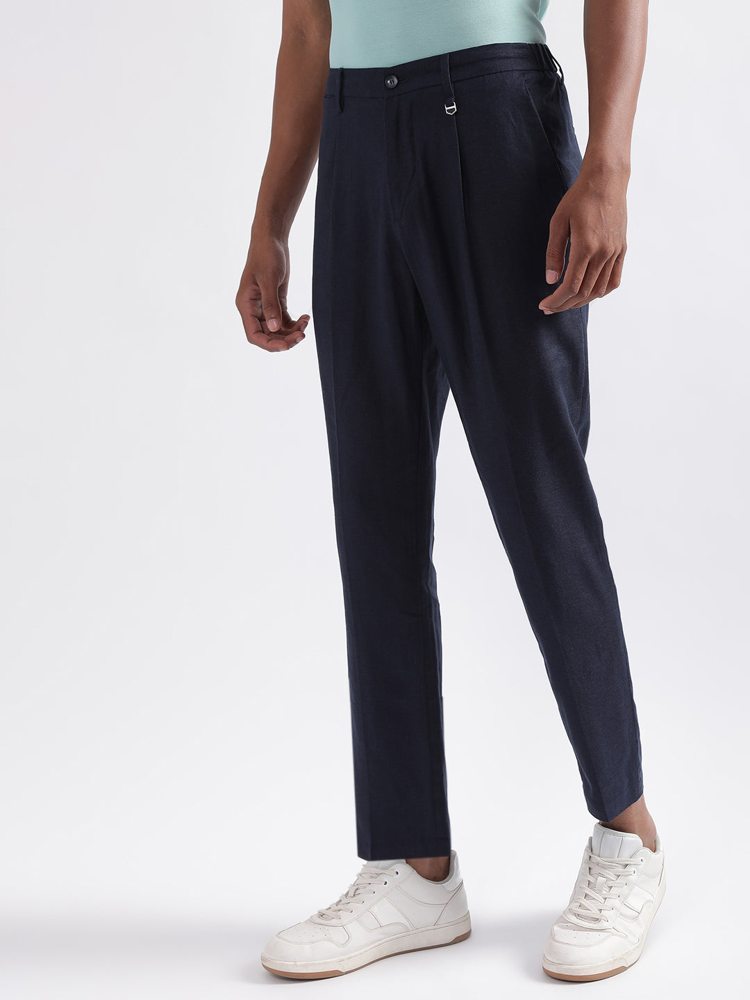 Antony Morato Men Carrot Pleated Regular Fit Trousers