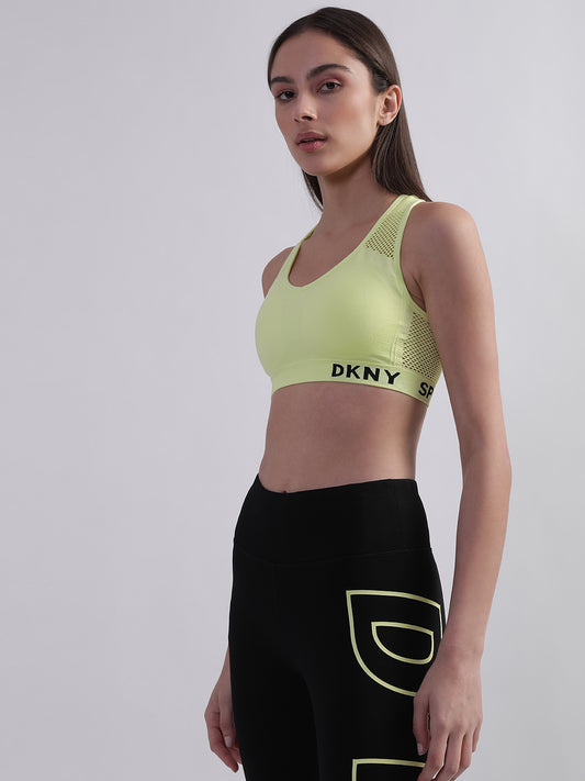 DKNY Women Yellow Printed V Neck Top