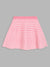 Elle Kids Girls Pink Self-Design Regular Fit Skirt