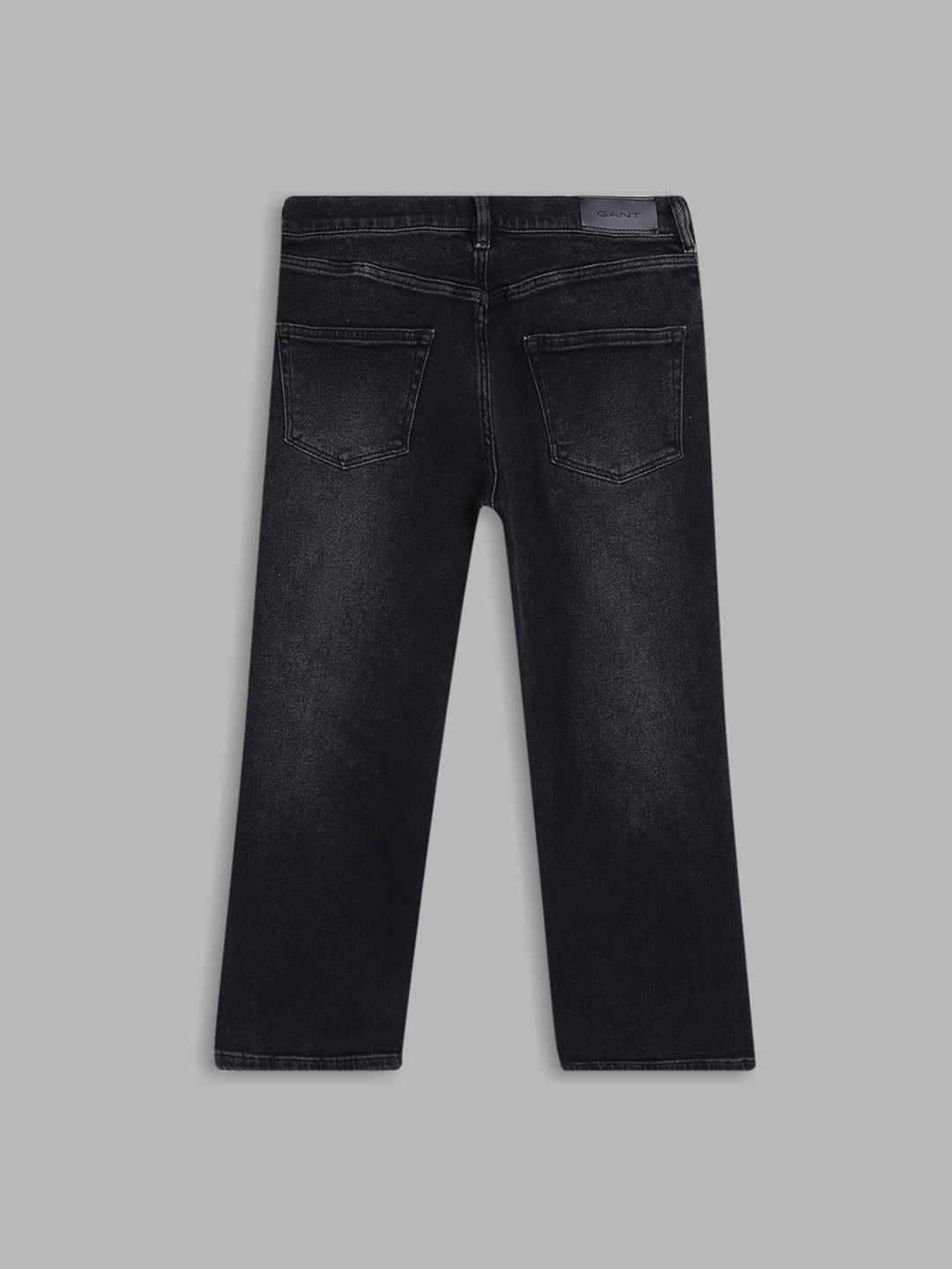 Gant Boys Black Relaxed Fit Light Fade Cotton Jeans