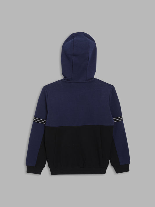 Antony Morato Boys Yellow Printed Hooded Sweatshirt