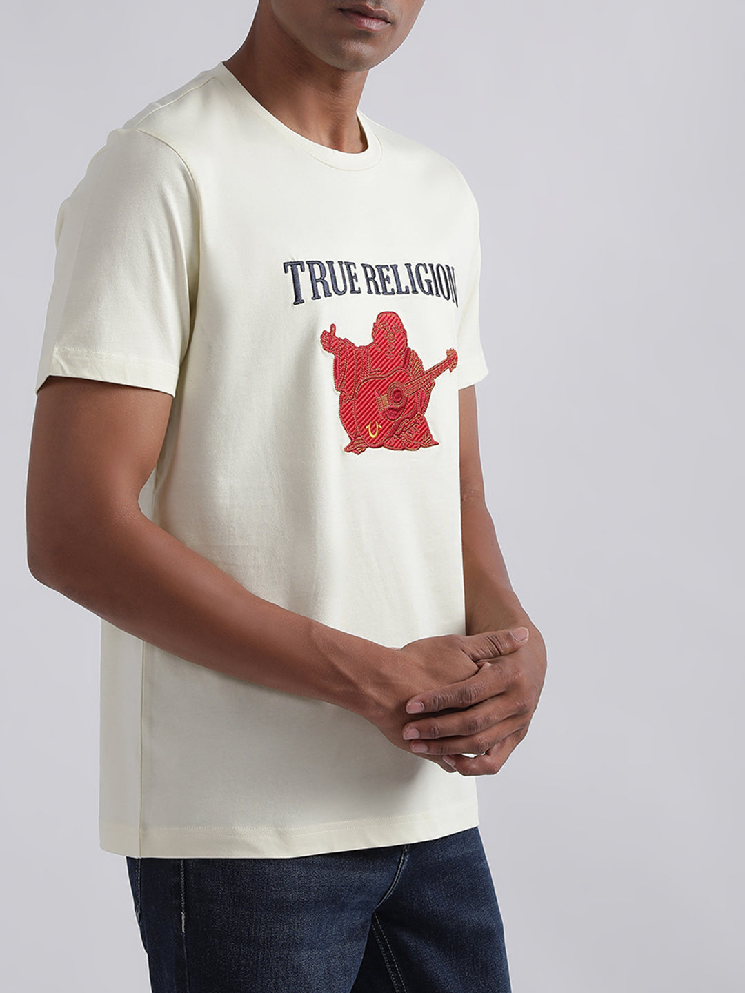 True Religion Yellow Logo Regular Fit T-Shirt