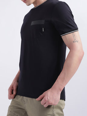 Antony Morato Men Black V-Neck Slim Fit T-shirt