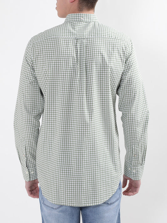 Gant Classic Broadcloth Gingham Checks Checked Button Down Collar Cotton Casual Shirt