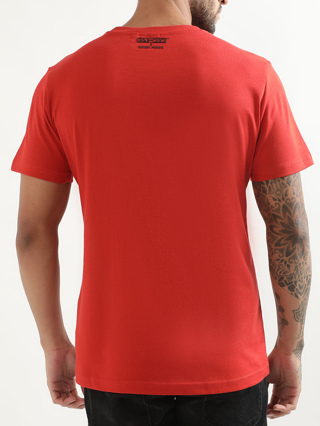 Antony Morato Red Printed Regular Fit T-Shirt