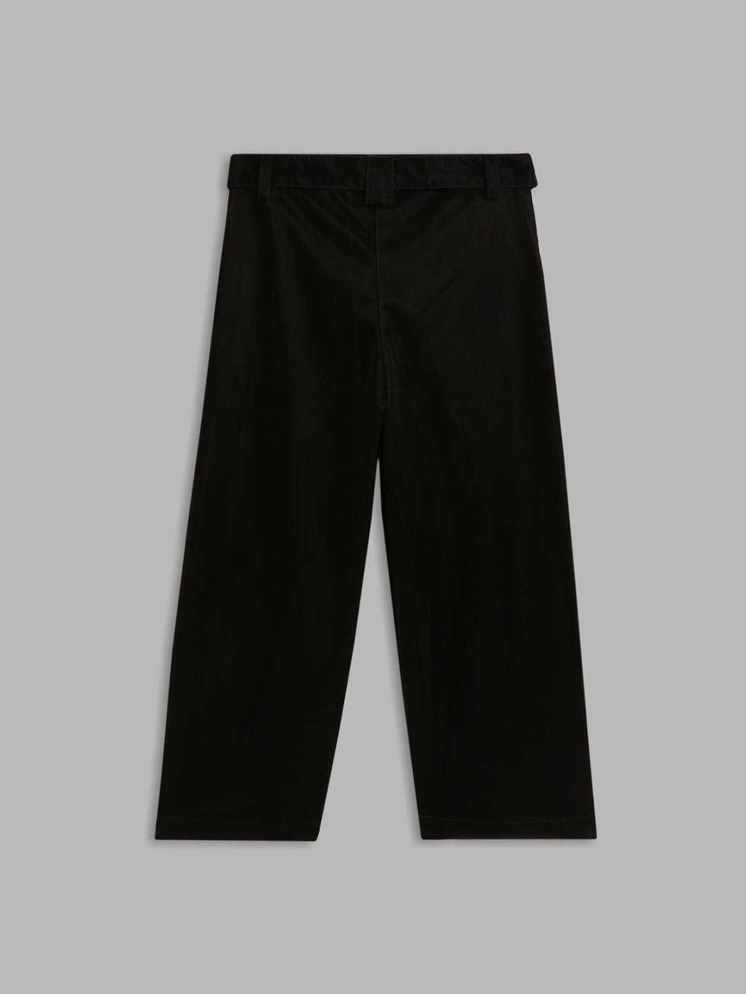 Elle Kids Girls Black Solid Wide Leg Trouser