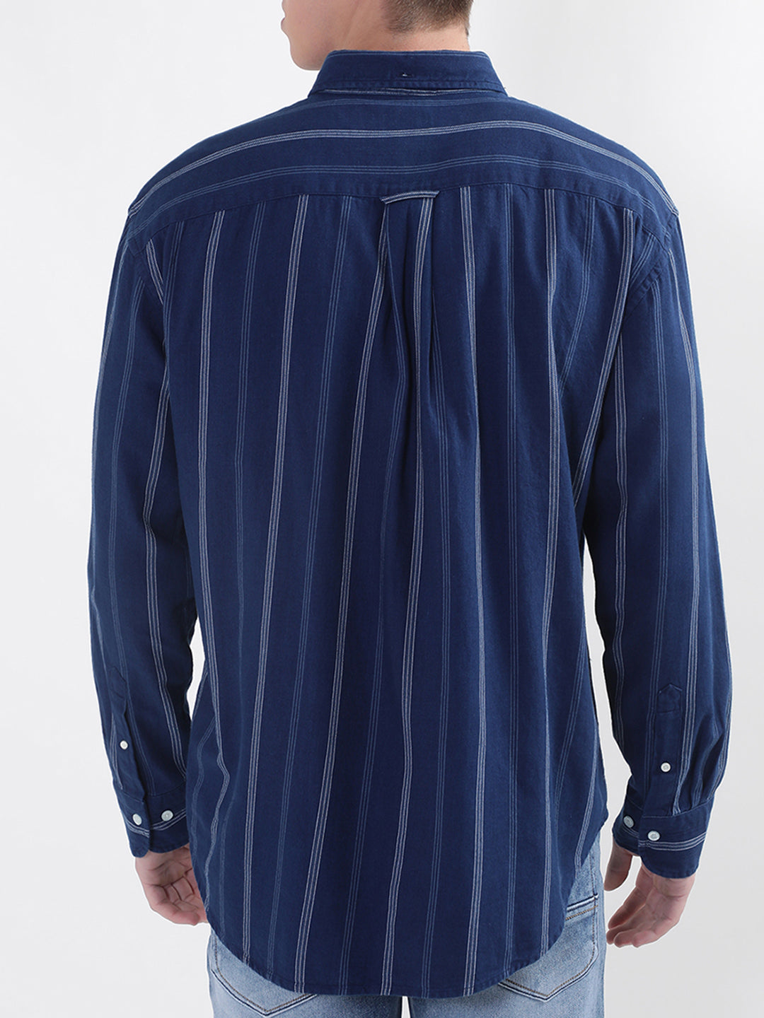 Gant Blue Striped Relaxed Fit Shirt