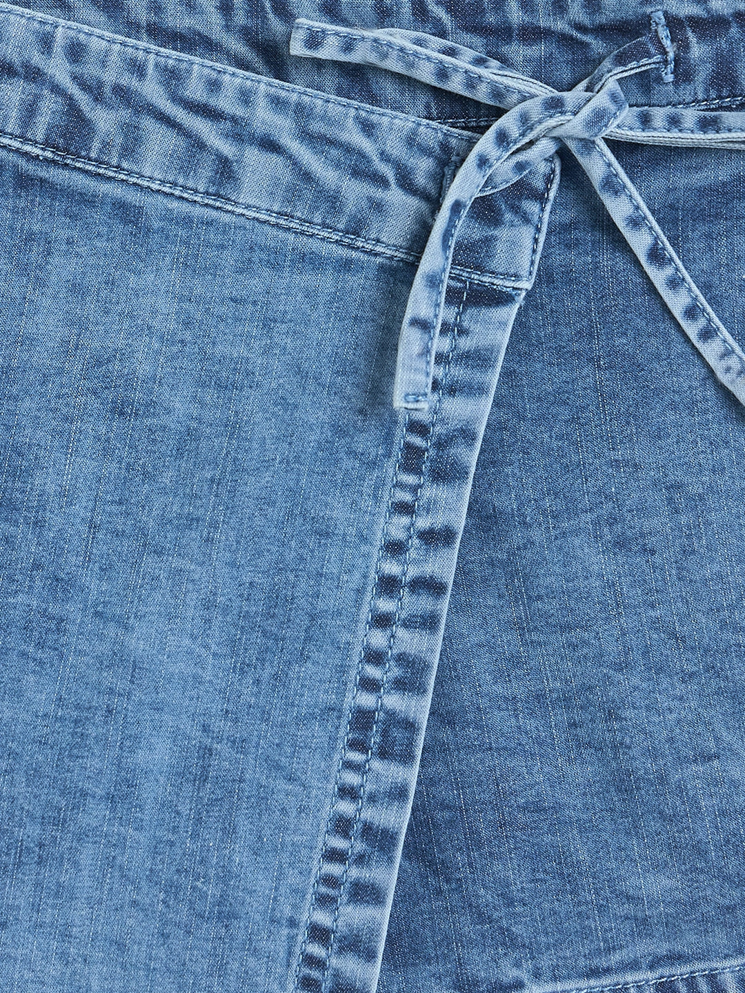 Blue Giraffe Girls Blue Functional Pocket Mini Denim Skort