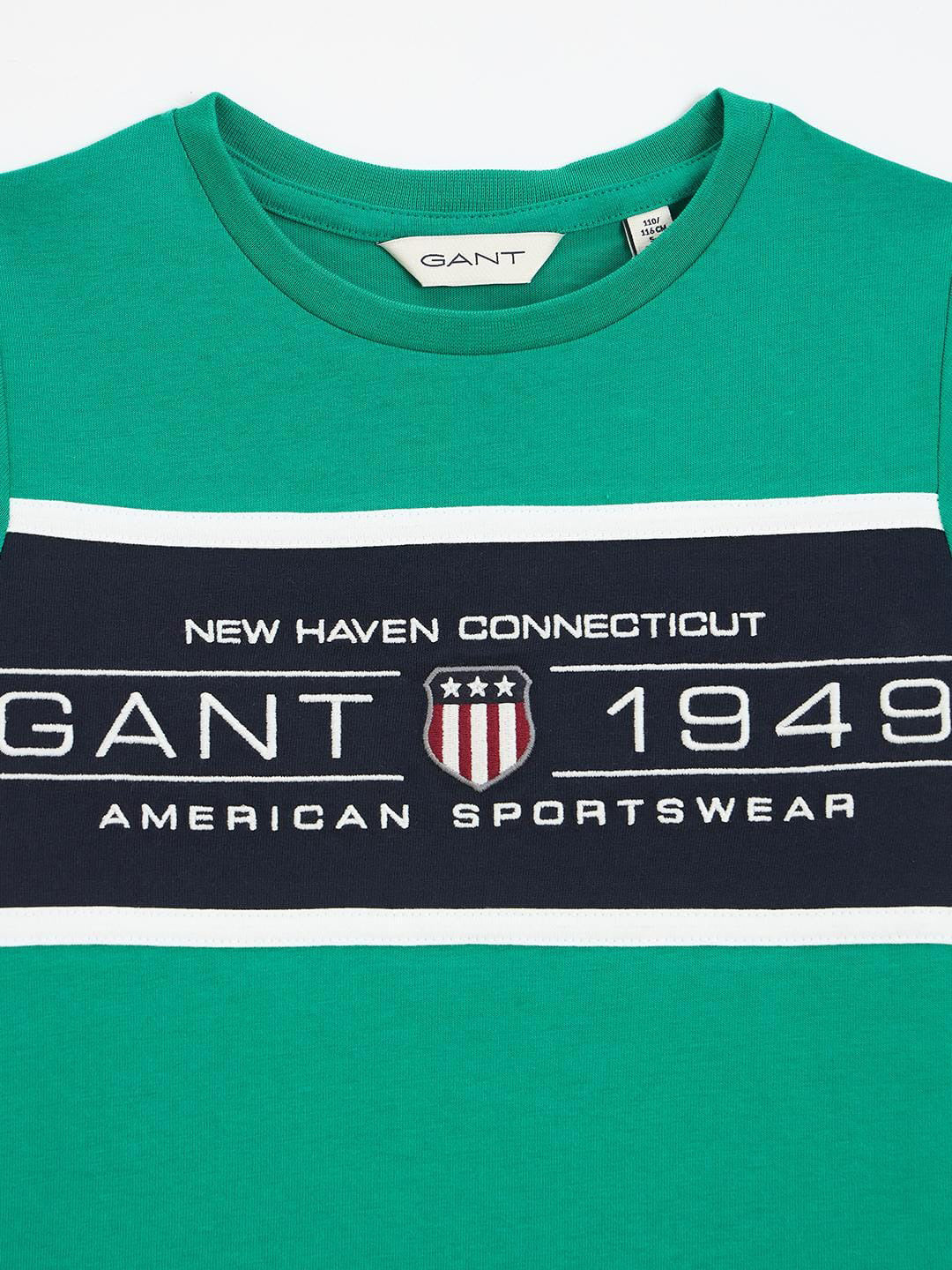 Gant Boys Green Round Neck Tshirt