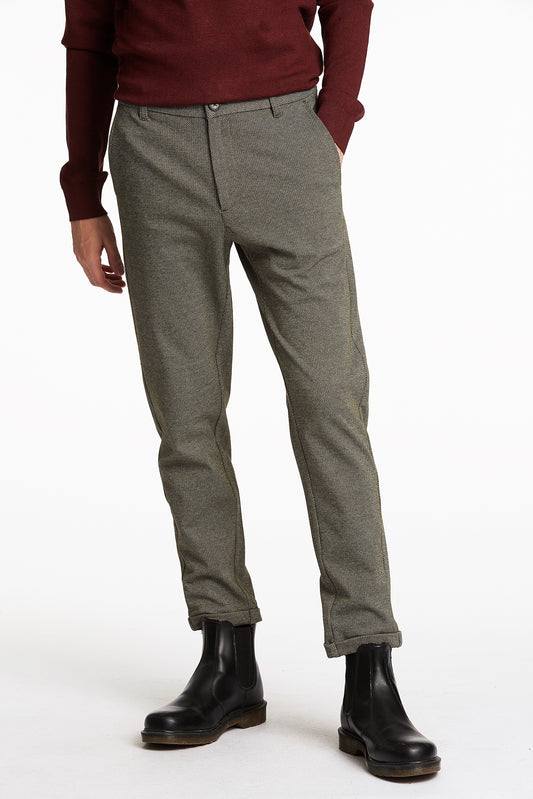 Lindbergh Men Green Printed Slim Fit Trouser