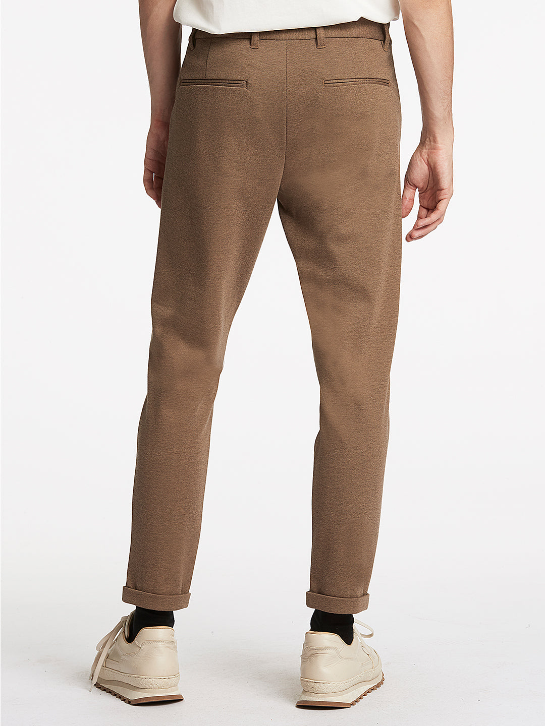 Lindbergh Men Beige Solid Slim Fit Trouser