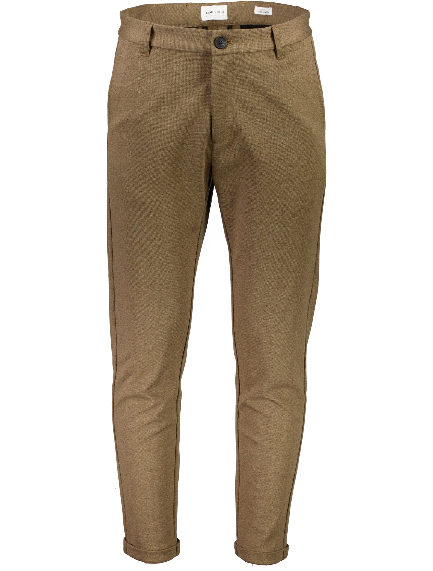 Lindbergh Men Beige Solid Slim Fit Trouser