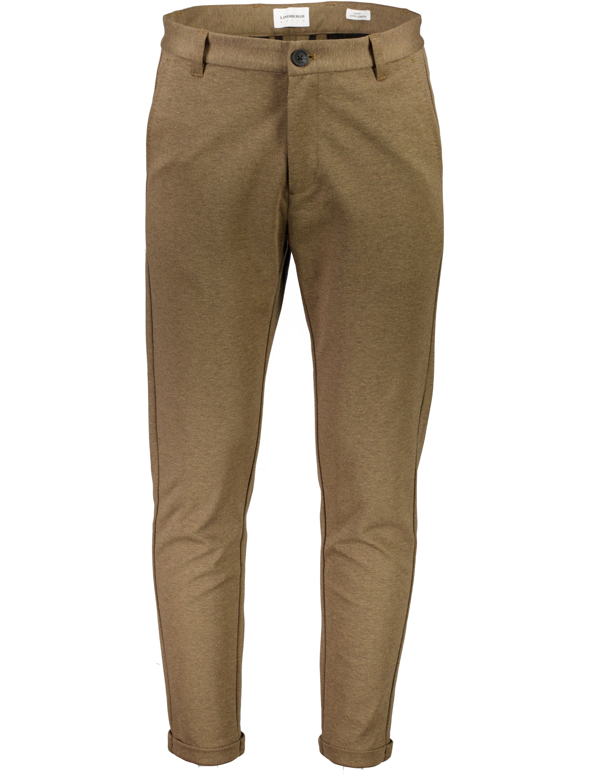 Lindbergh Men Beige Solid Slim Fit Trouser