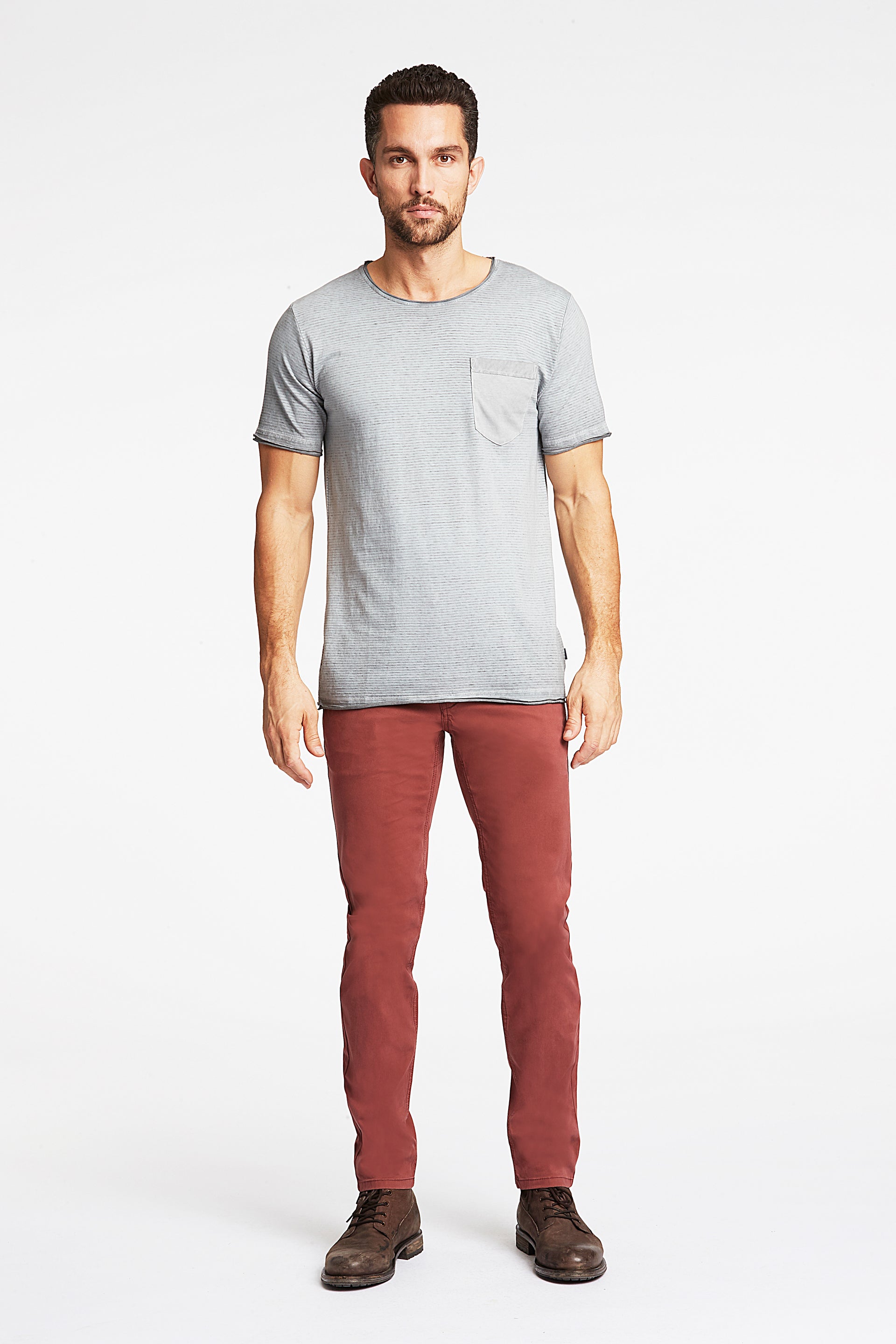 Lindbergh Men Red Solid Slim Fit Trouser