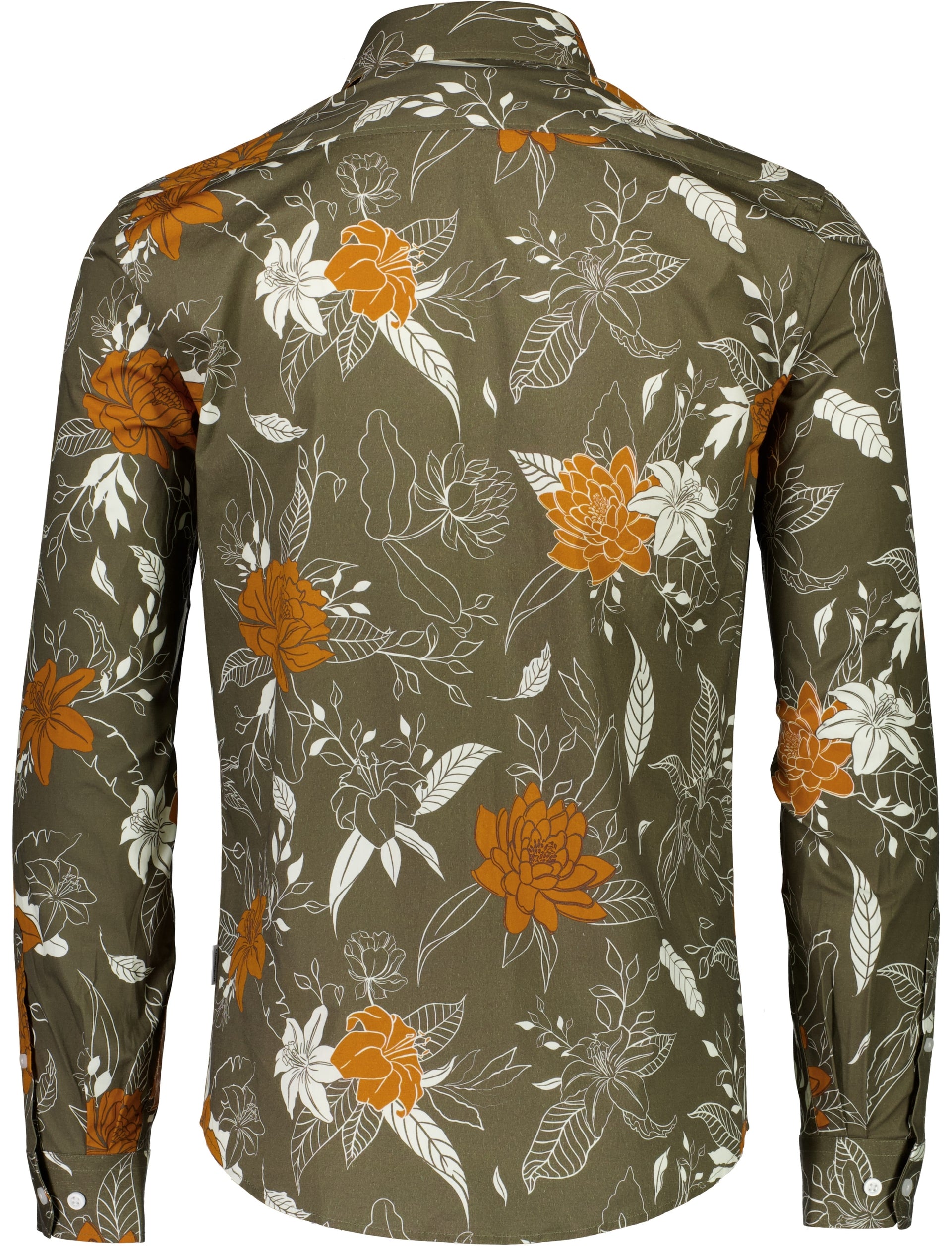 Lindbergh Green Floral Print Slim Fit Shirt