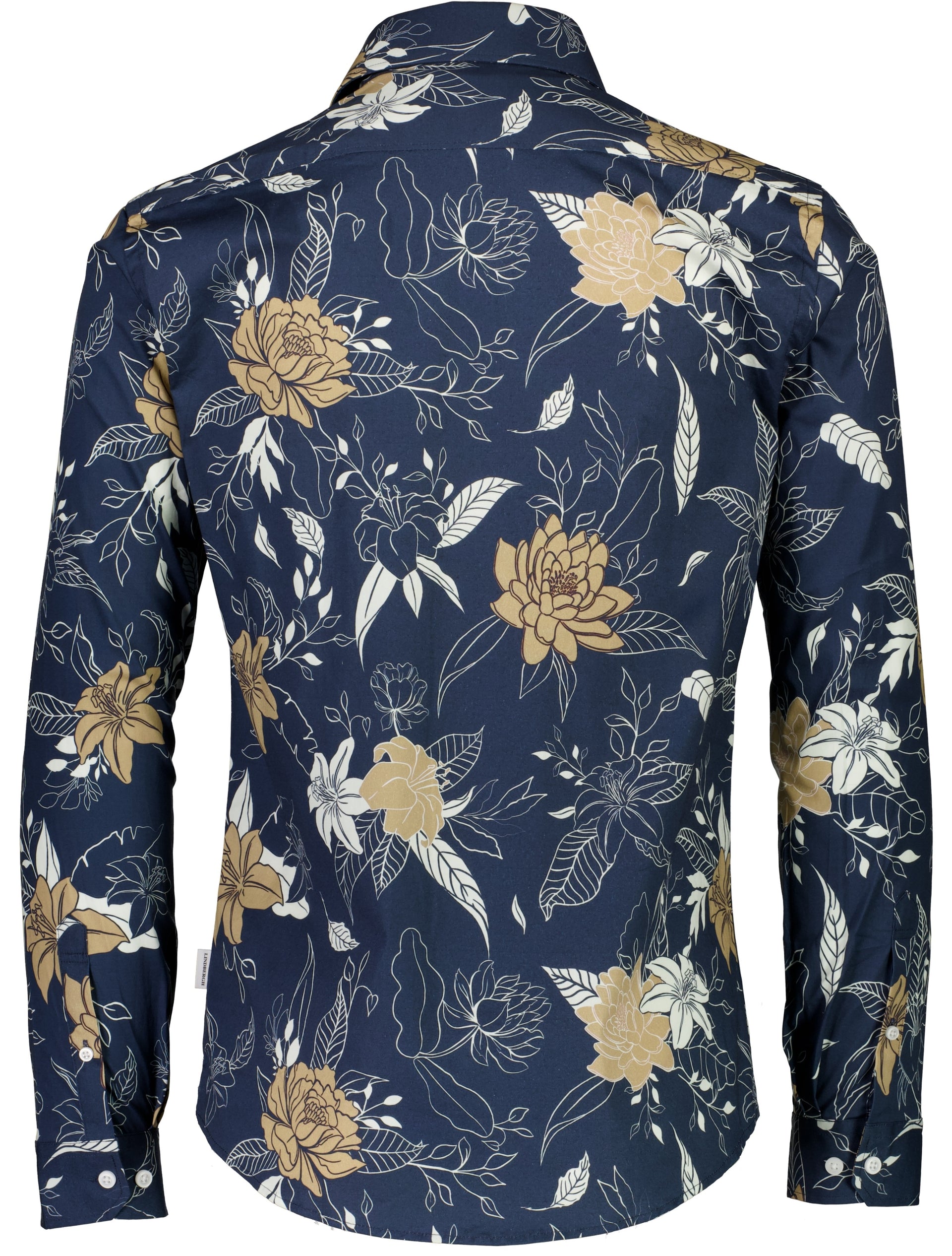 Lindbergh Blue Floral Print Slim Fit Shirt