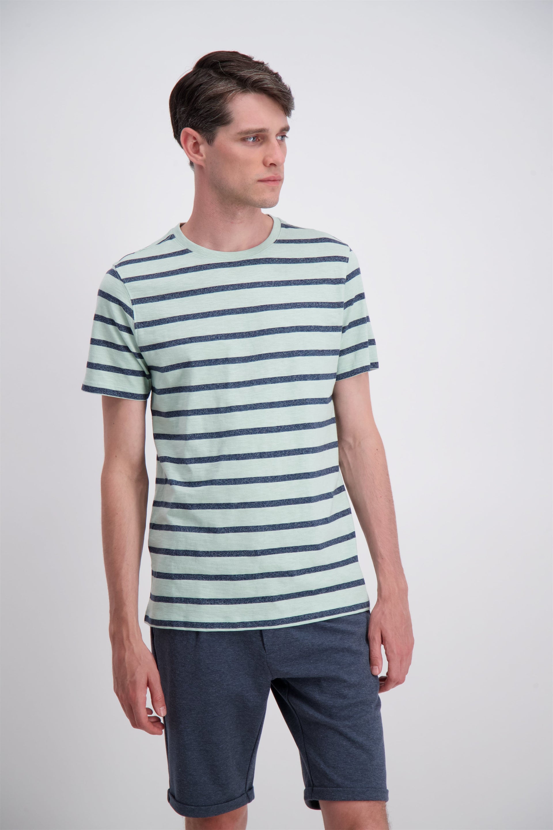 Lindbergh Men Striped Round Neck Tshirt