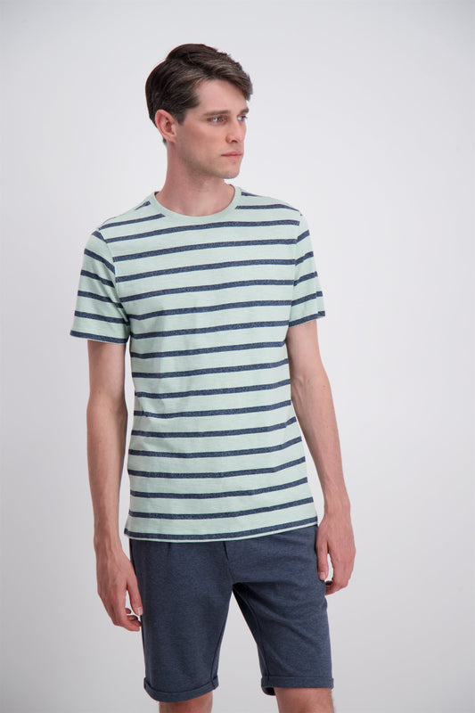 Lindbergh Men Striped Round Neck Tshirt