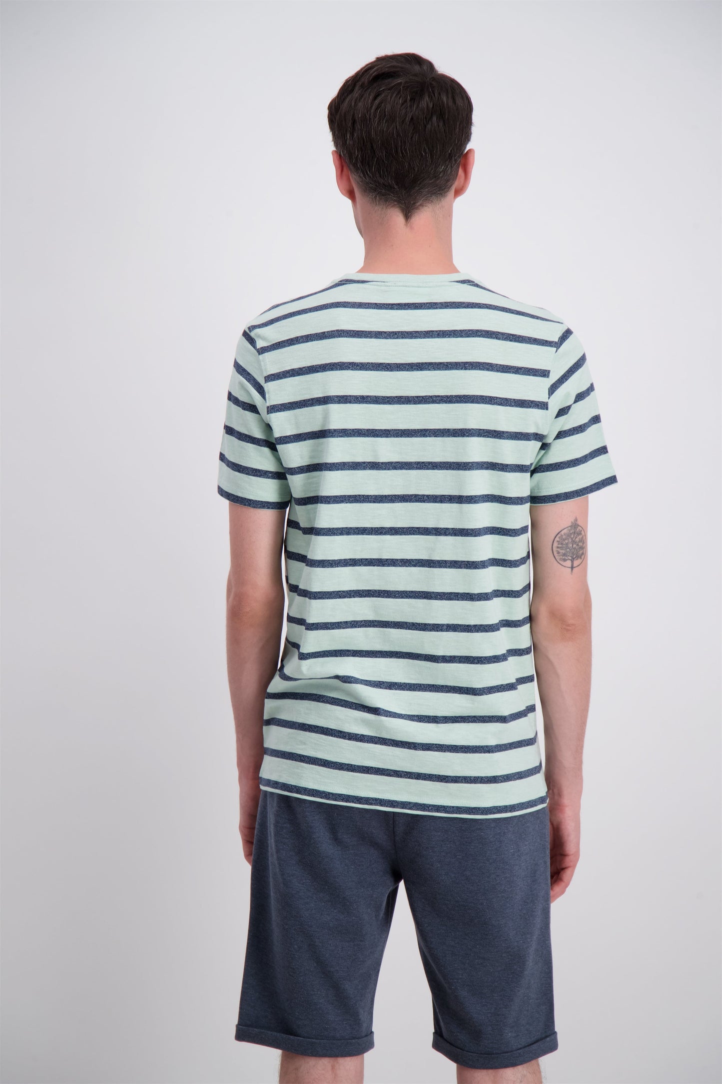 Lindbergh Men Striped Round Neck Tshirt