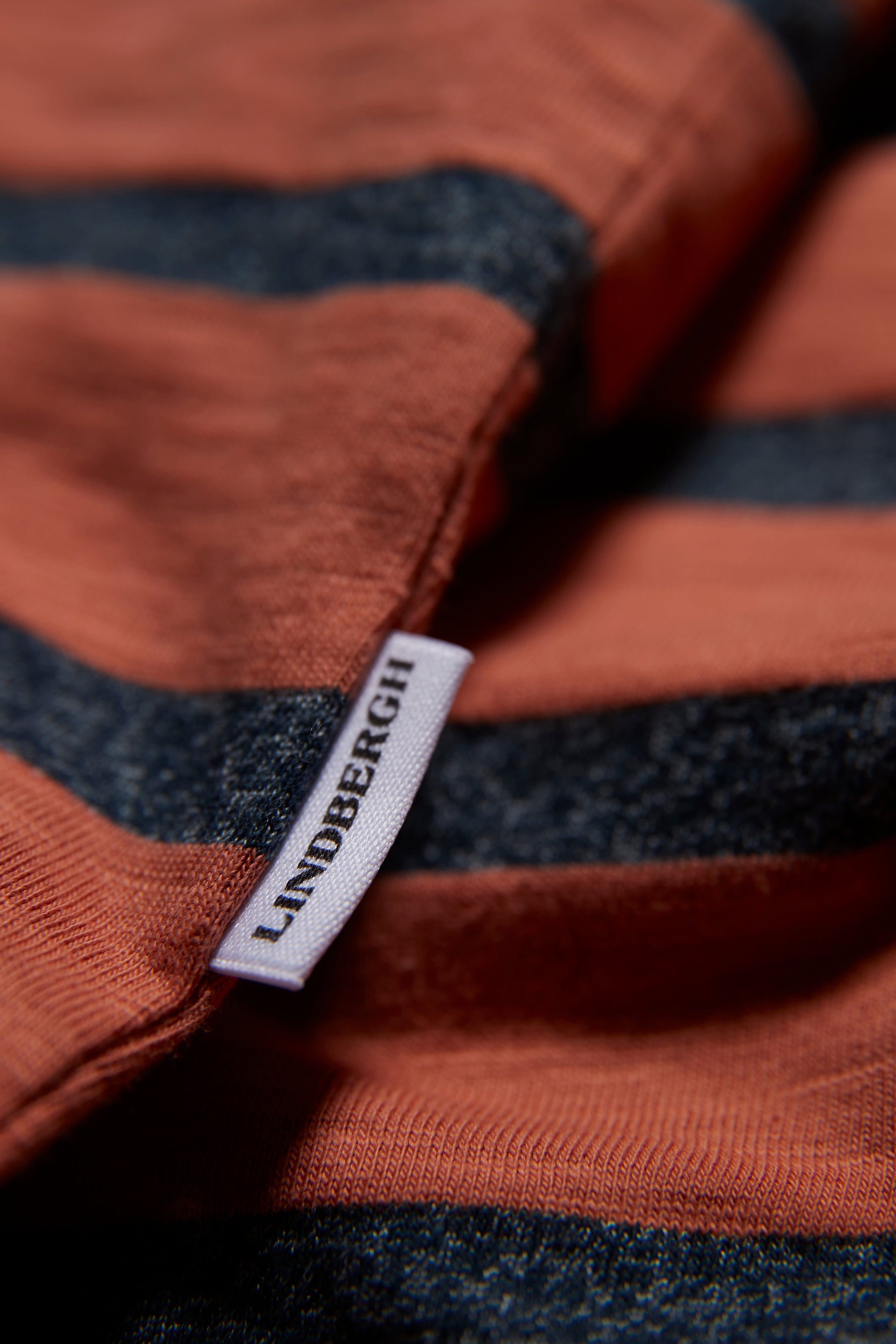 Lindbergh Men Striped Round Neck Tshirt