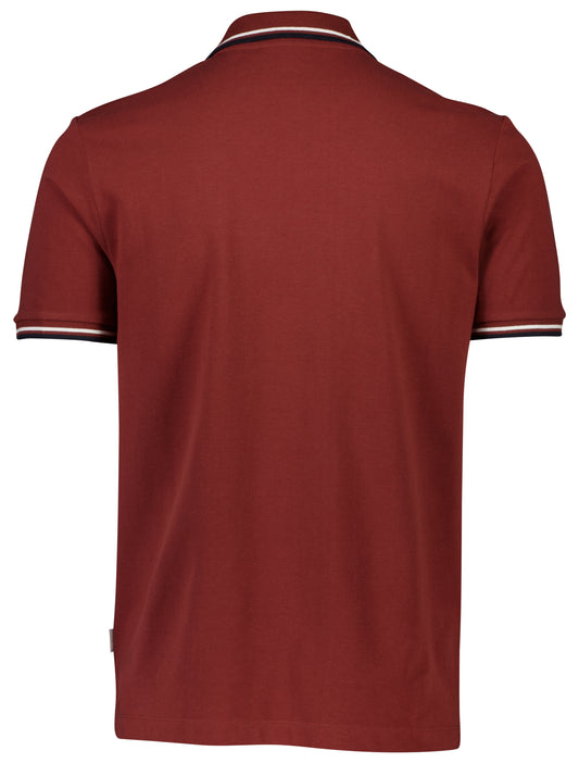 Lindbergh Red Slim Fit Polo T-Shirt