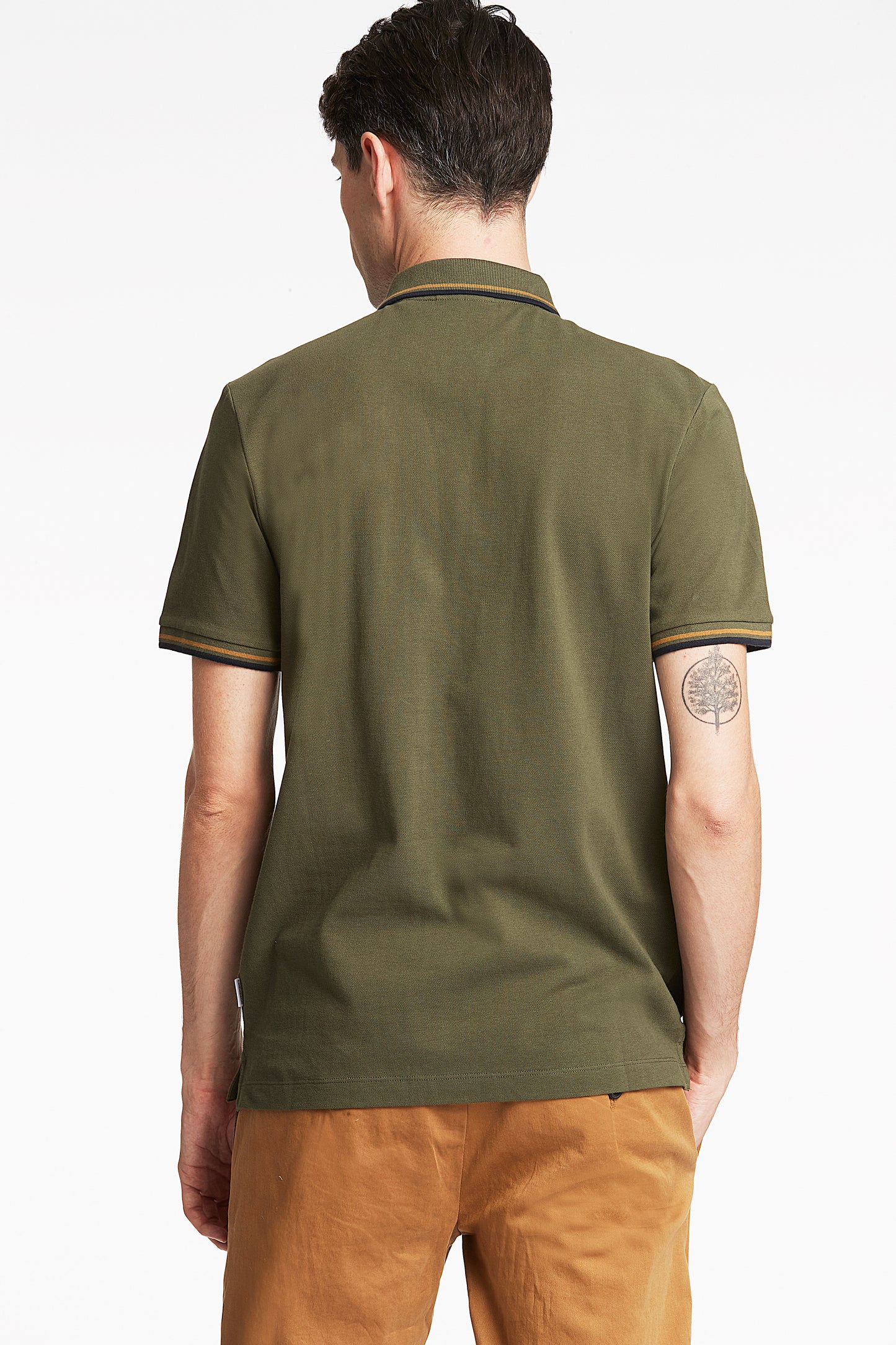 Lindbergh Green Slim Fit Polo T-Shirt