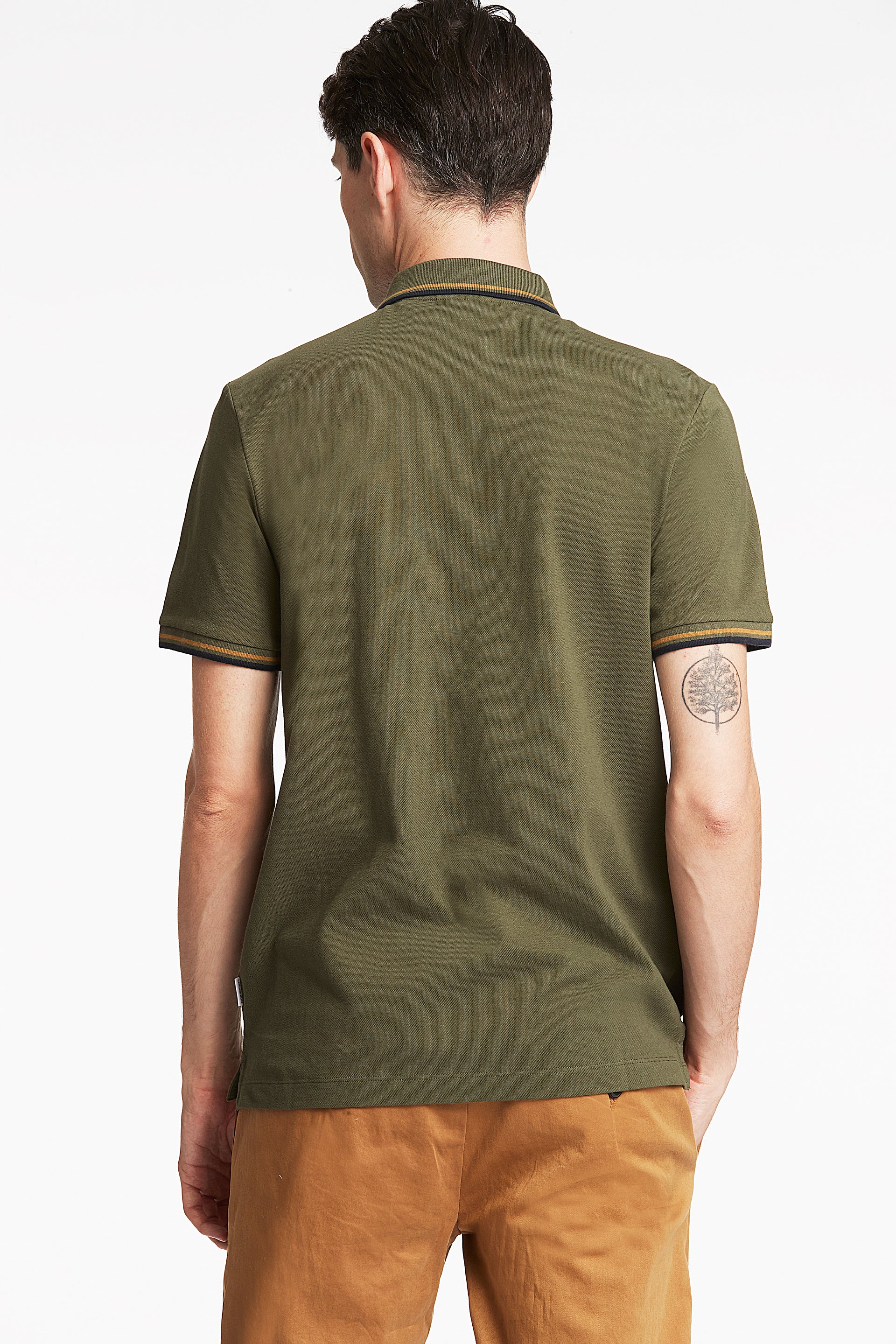 Lindbergh Green Slim Fit Polo T-Shirt