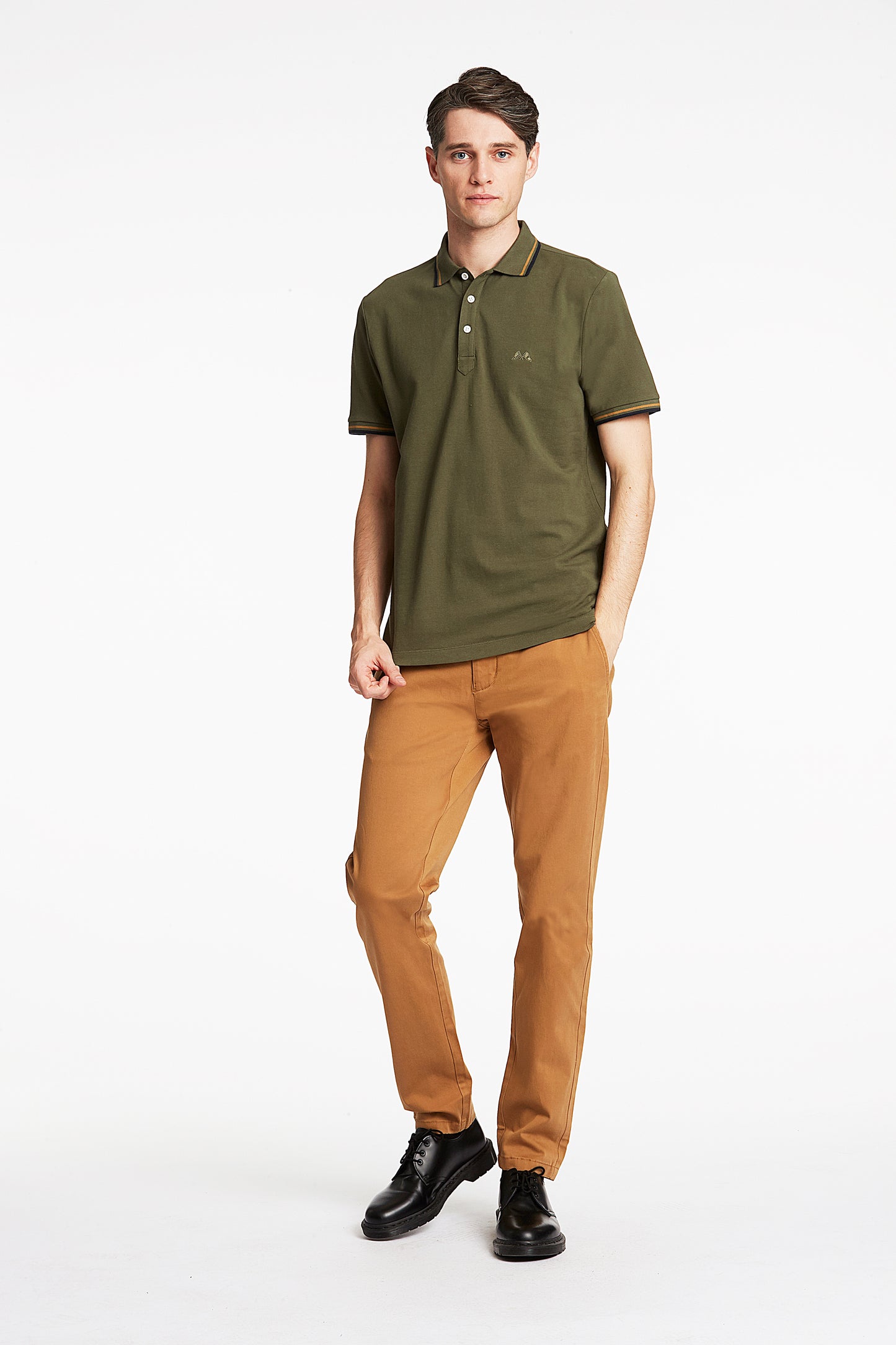 Lindbergh Green Slim Fit Polo T-Shirt