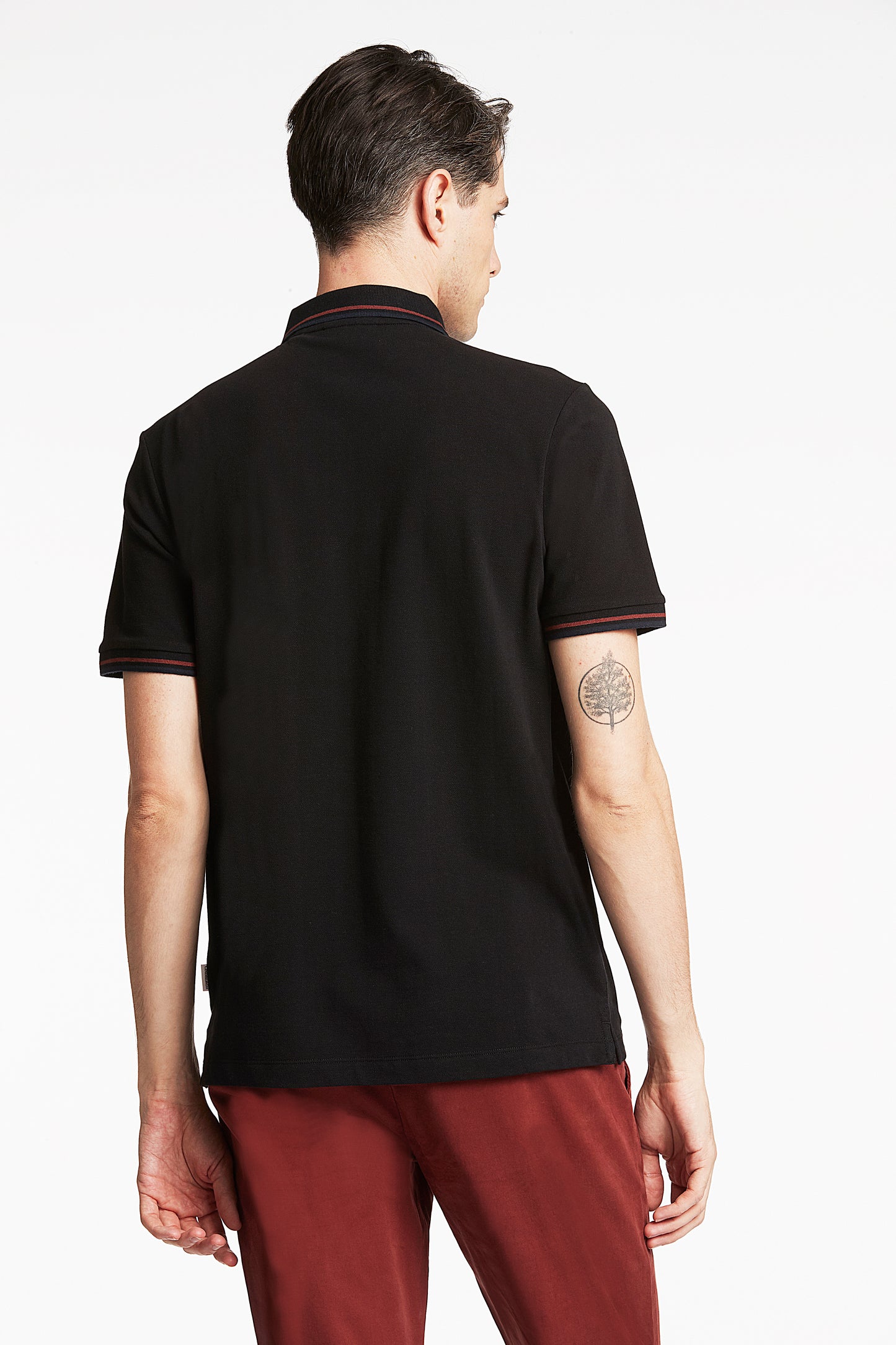 Lindbergh Black Slim Fit Polo T-Shirt