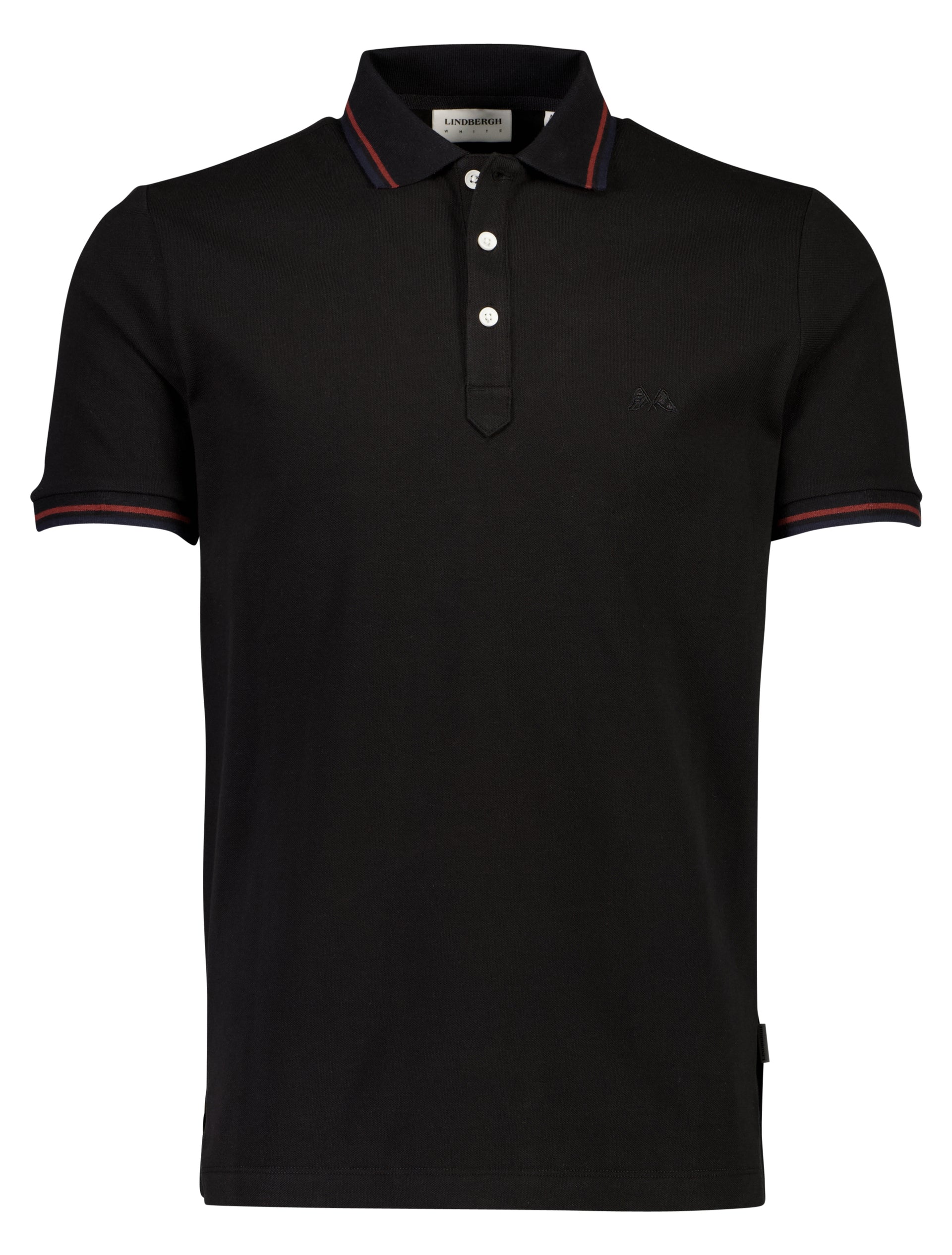 Lindbergh Black Slim Fit Polo T-Shirt