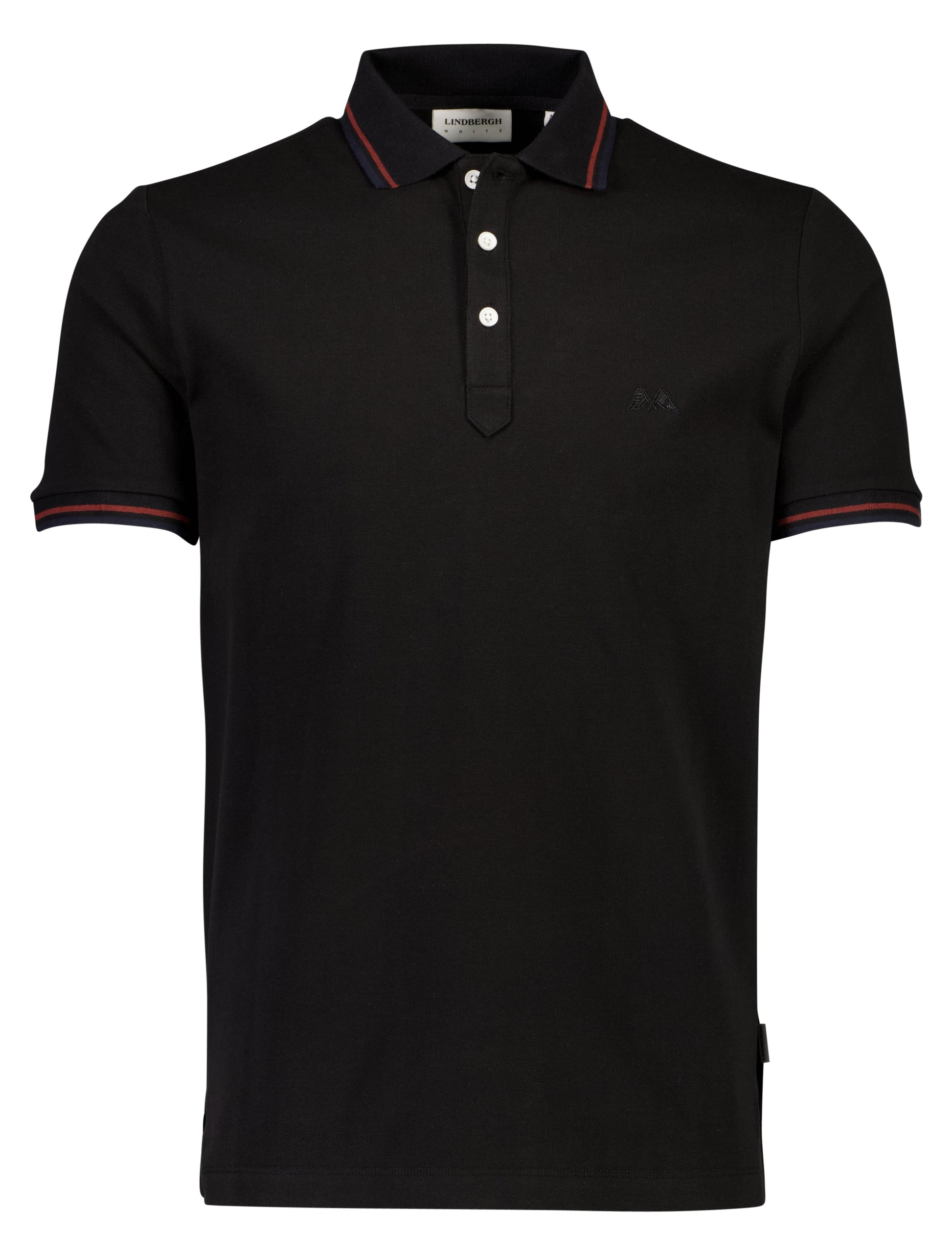 Lindbergh Black Slim Fit Polo T-Shirt