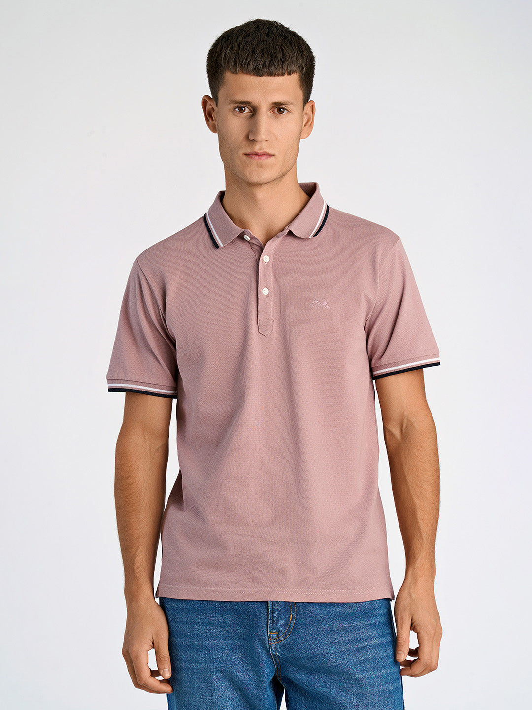 Lindbergh Men Pink Relaxed Fit Solid Polo Tshirt