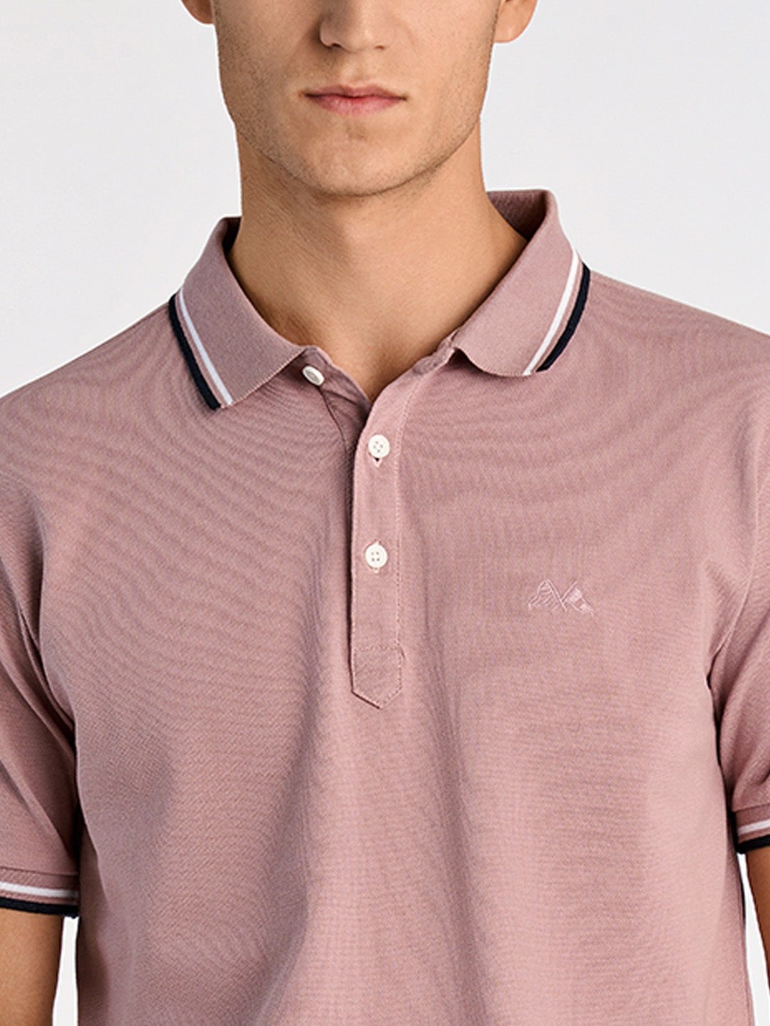 Lindbergh Men Pink Relaxed Fit Solid Polo Tshirt