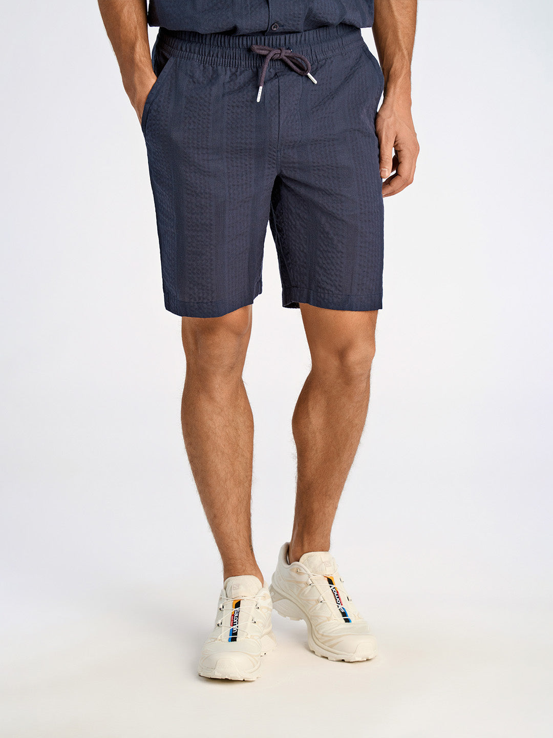 Lindbergh Men Blue Relaxed Fit Solid Shorts