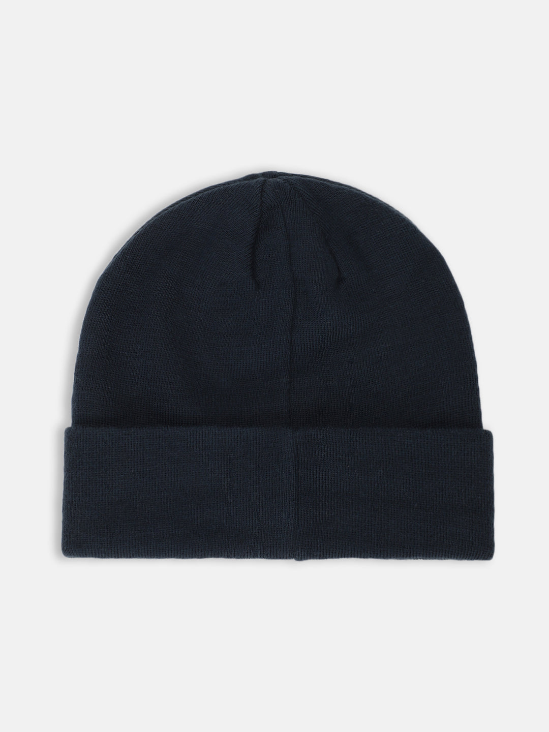 Lindbergh Men Navy Blue Solid Beanie Cap