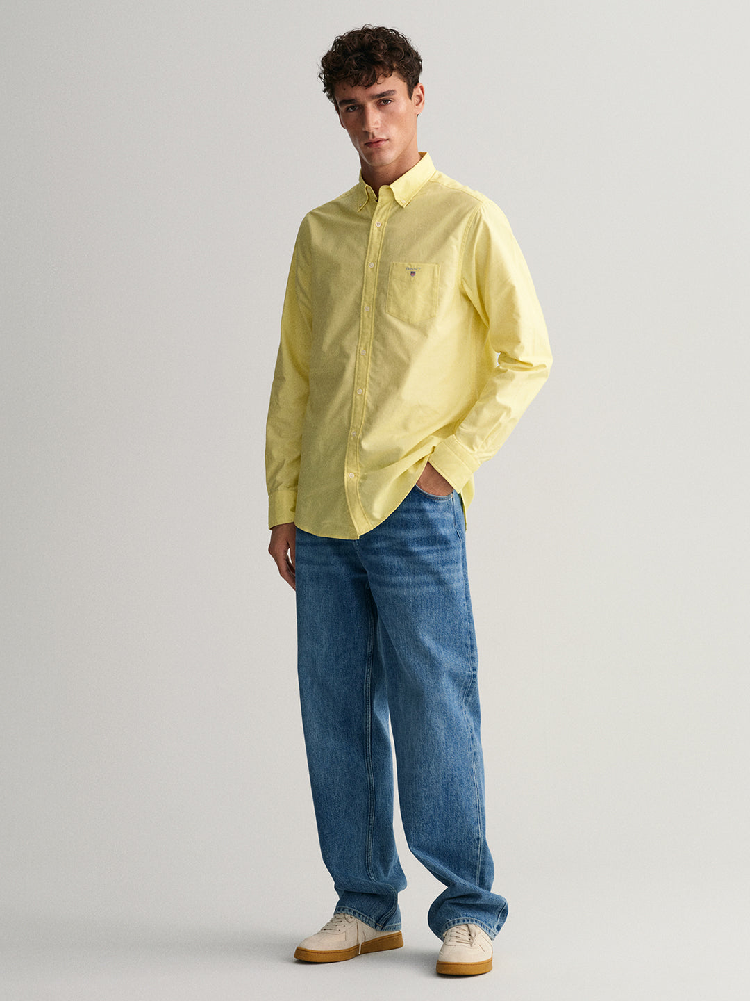 Shop Gant Yellow Oxford Regular Fit Shirt Online – Iconic India
