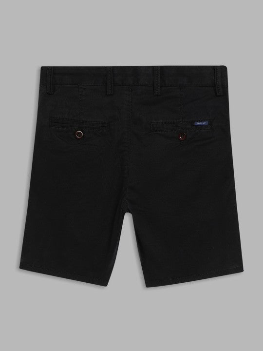 Gant Boys Black Regular Fit Cotton Shorts