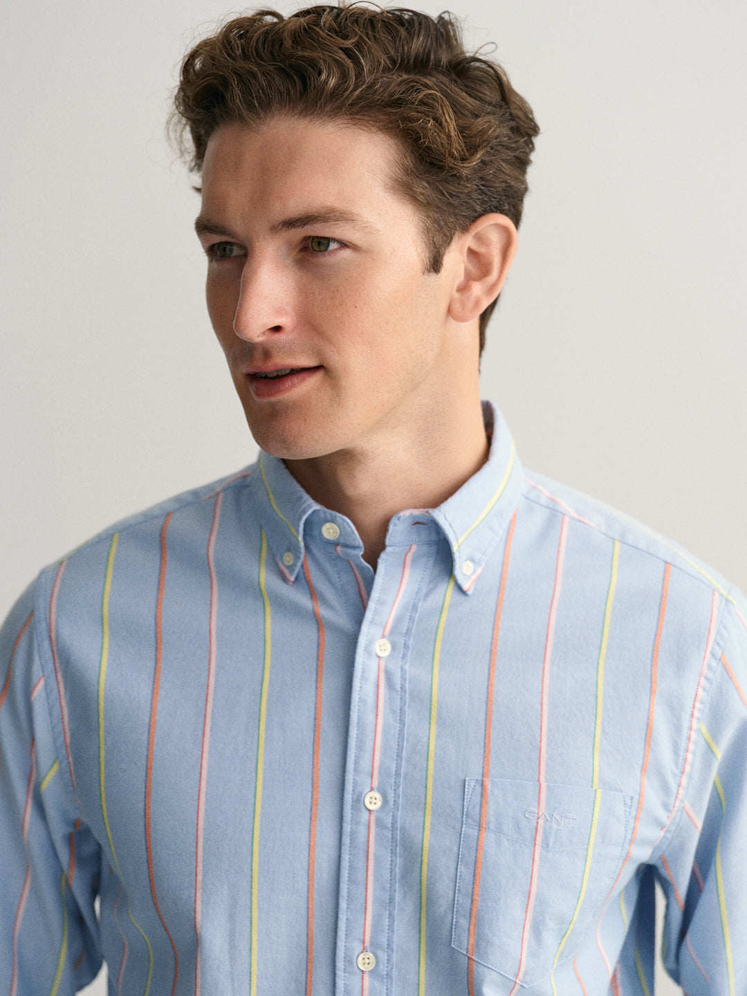 Gant Blue Oxford Striped Regular Fit Shirt