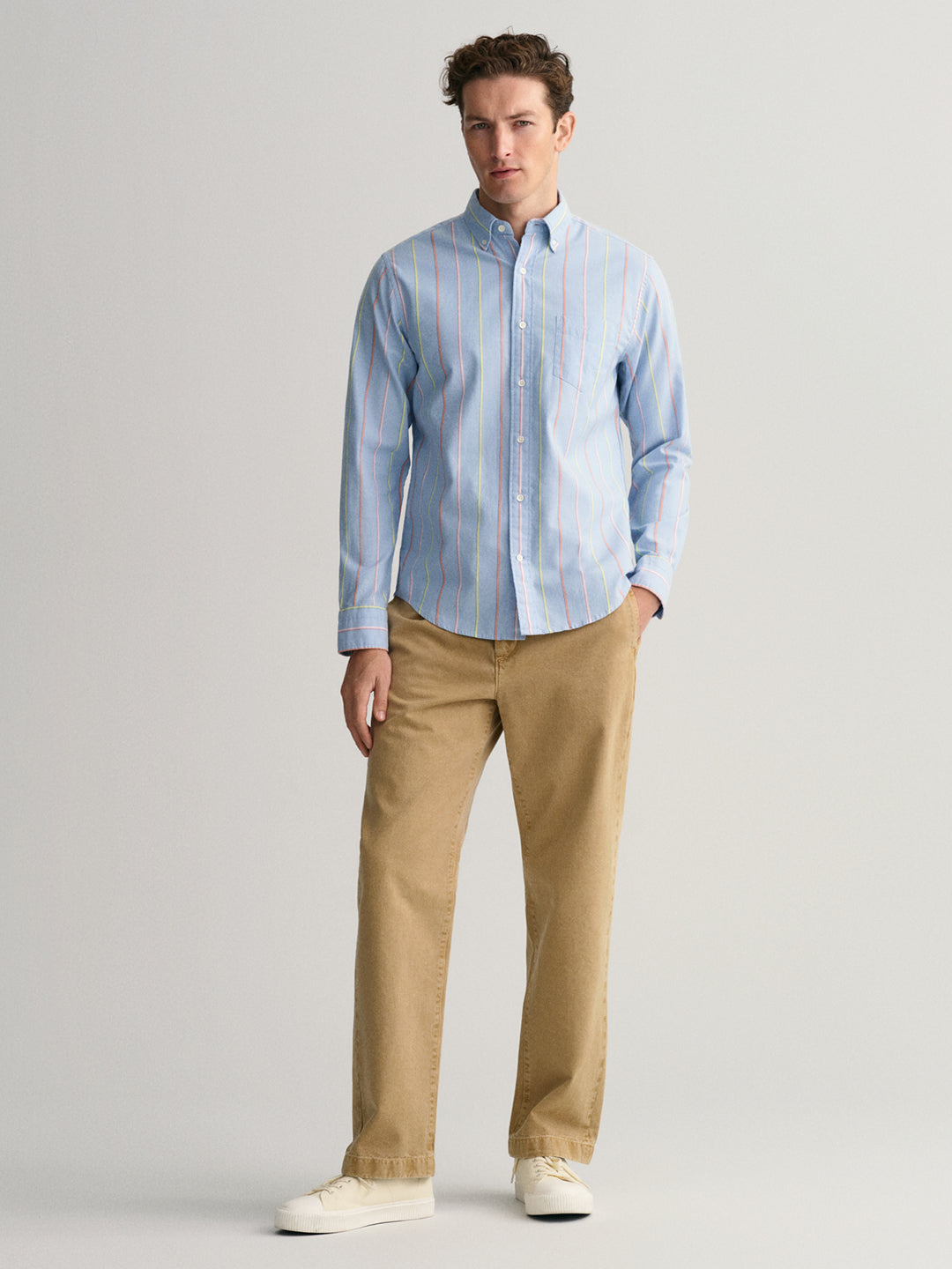 Gant Blue Oxford Striped Regular Fit Shirt