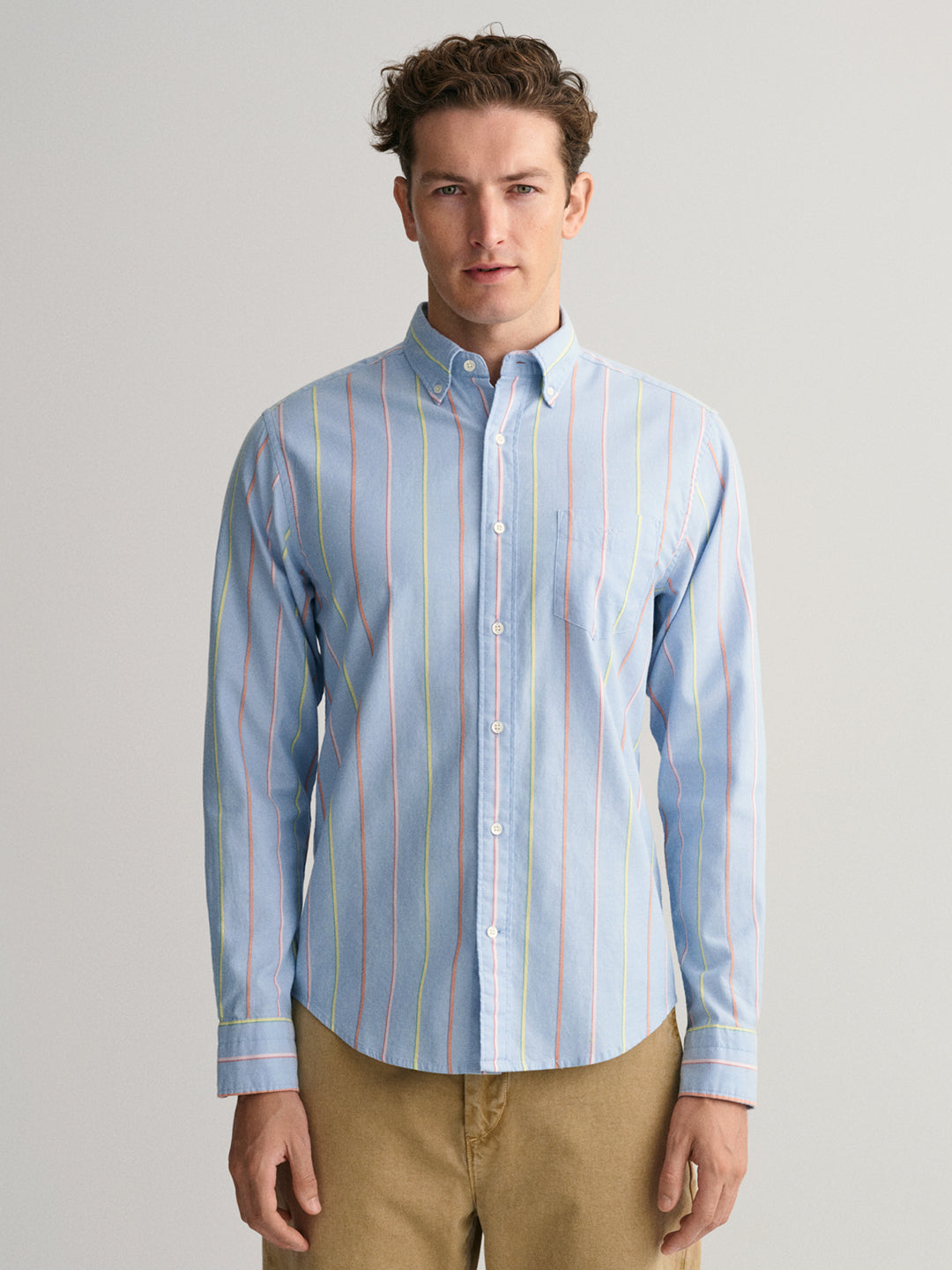 Gant Blue Oxford Striped Regular Fit Shirt