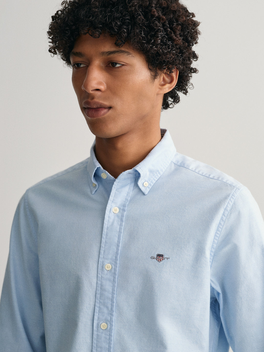 Gant Men Blue Collar Solid Shirt